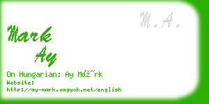 mark ay business card